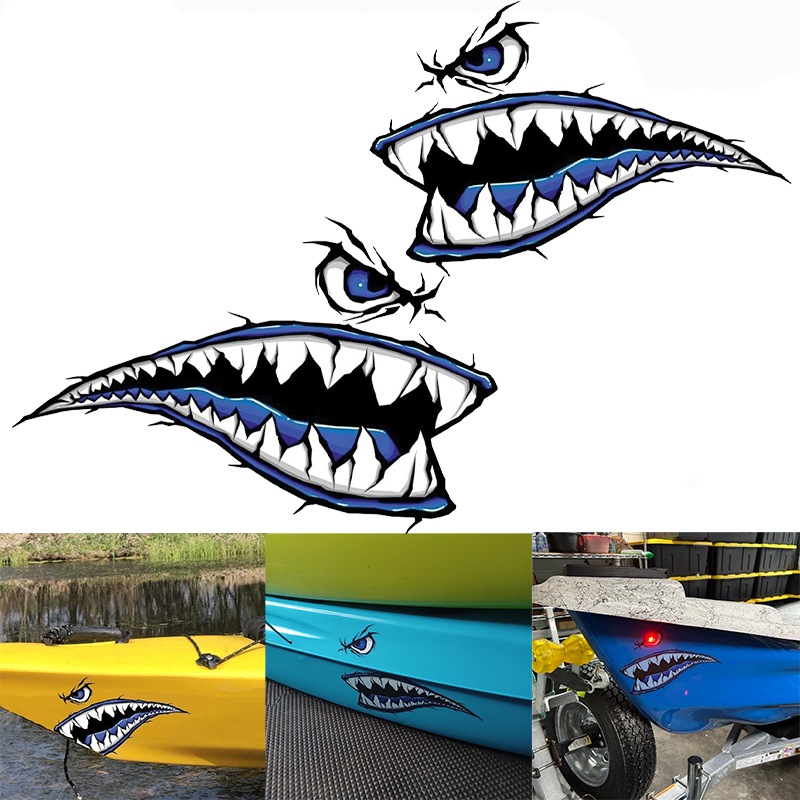 Fishing Boat Trailer - 2 قطعة أسنان القرش الفم قارب