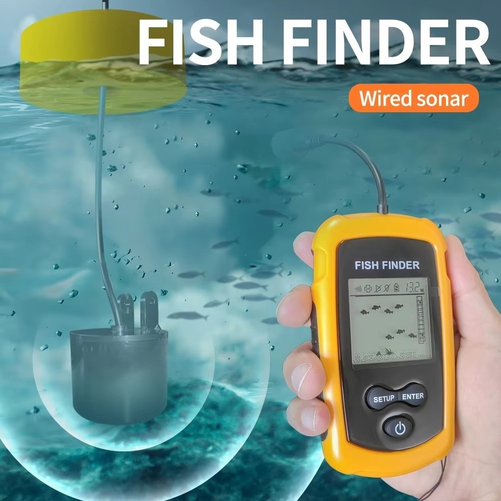 جهاز محمول لاكتشاف الأسماك بشا - مراجعة Fishing Boat Depth Finder وسعره