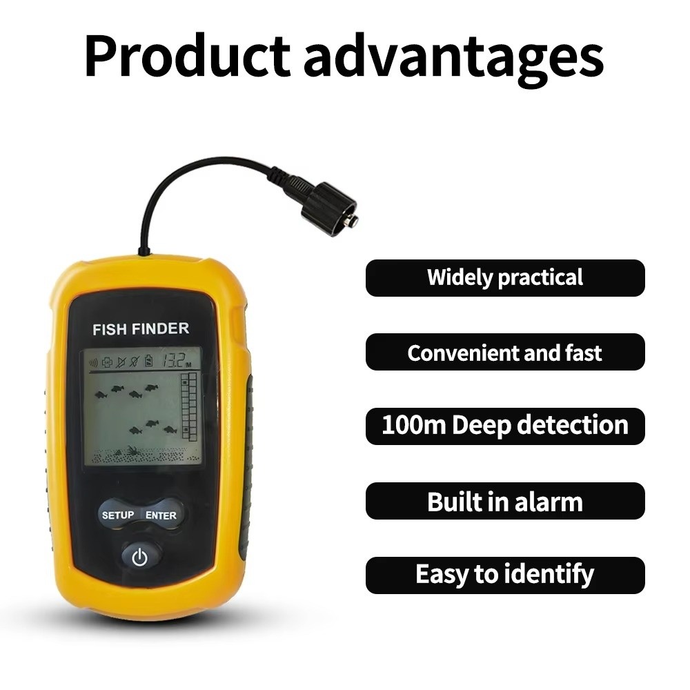 جهاز محمول لاكتشاف الأسماك بشا - مراجعة Fishing Boat Depth Finder وسعره