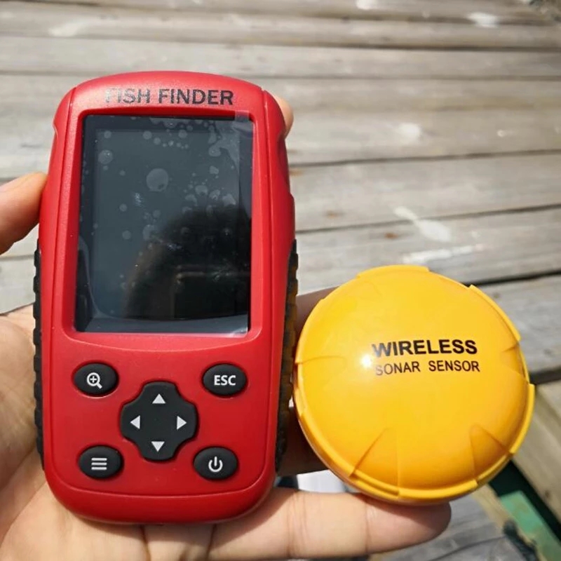 جهاز كشف الأسماك لاسلكي مع مست - مراجعة Fishing Boat Depth Finder وسعره
