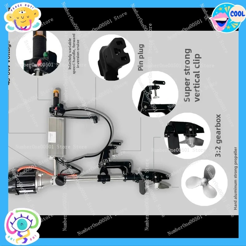 محرك خارجي بدون فرش 12 فولت 24 - مراجعة Fishing Boat Outboard Motor وسعره