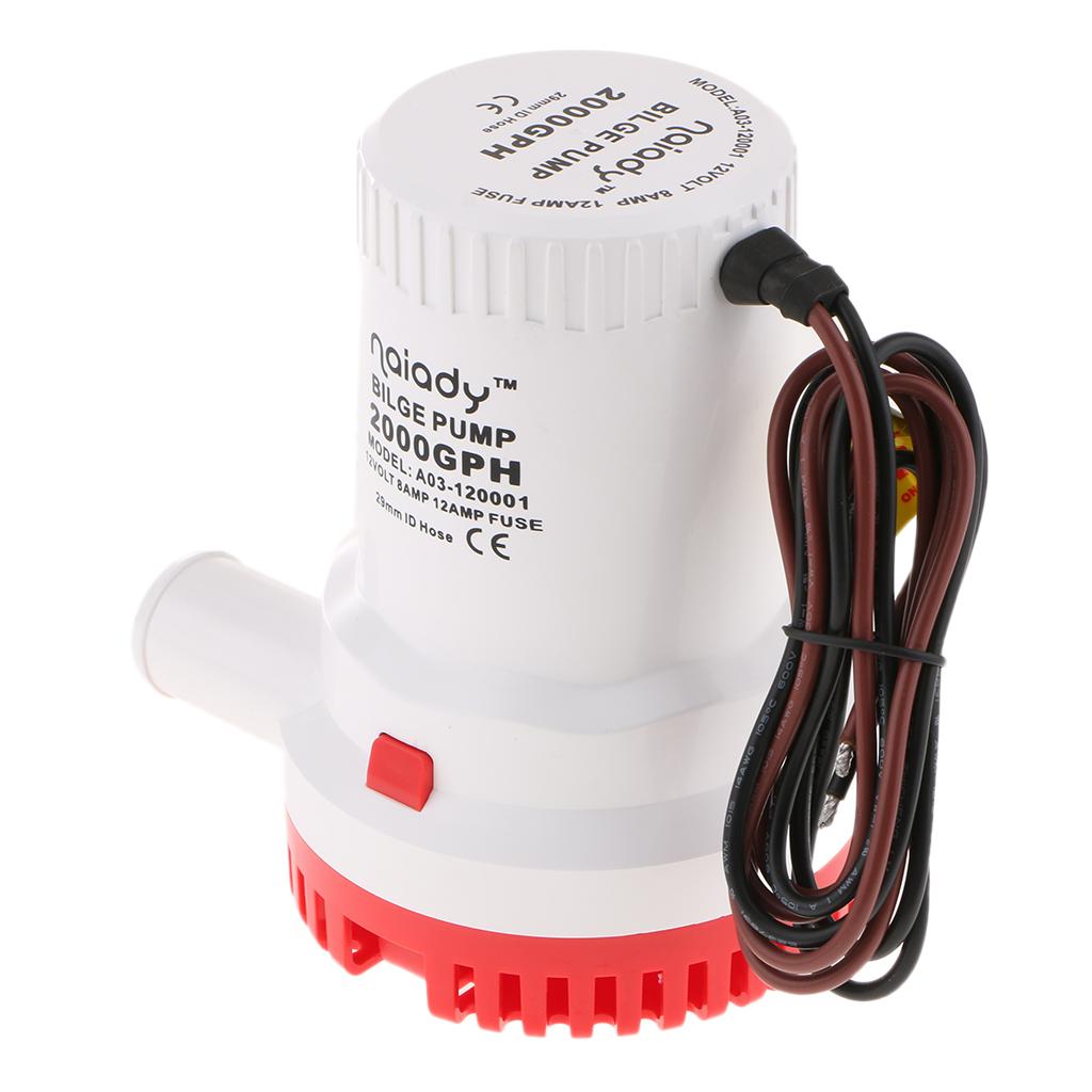 مضخة بيلج كهربائية غاطسة 2000G - مراجعة Fishing Boat Bilge Pump وسعره