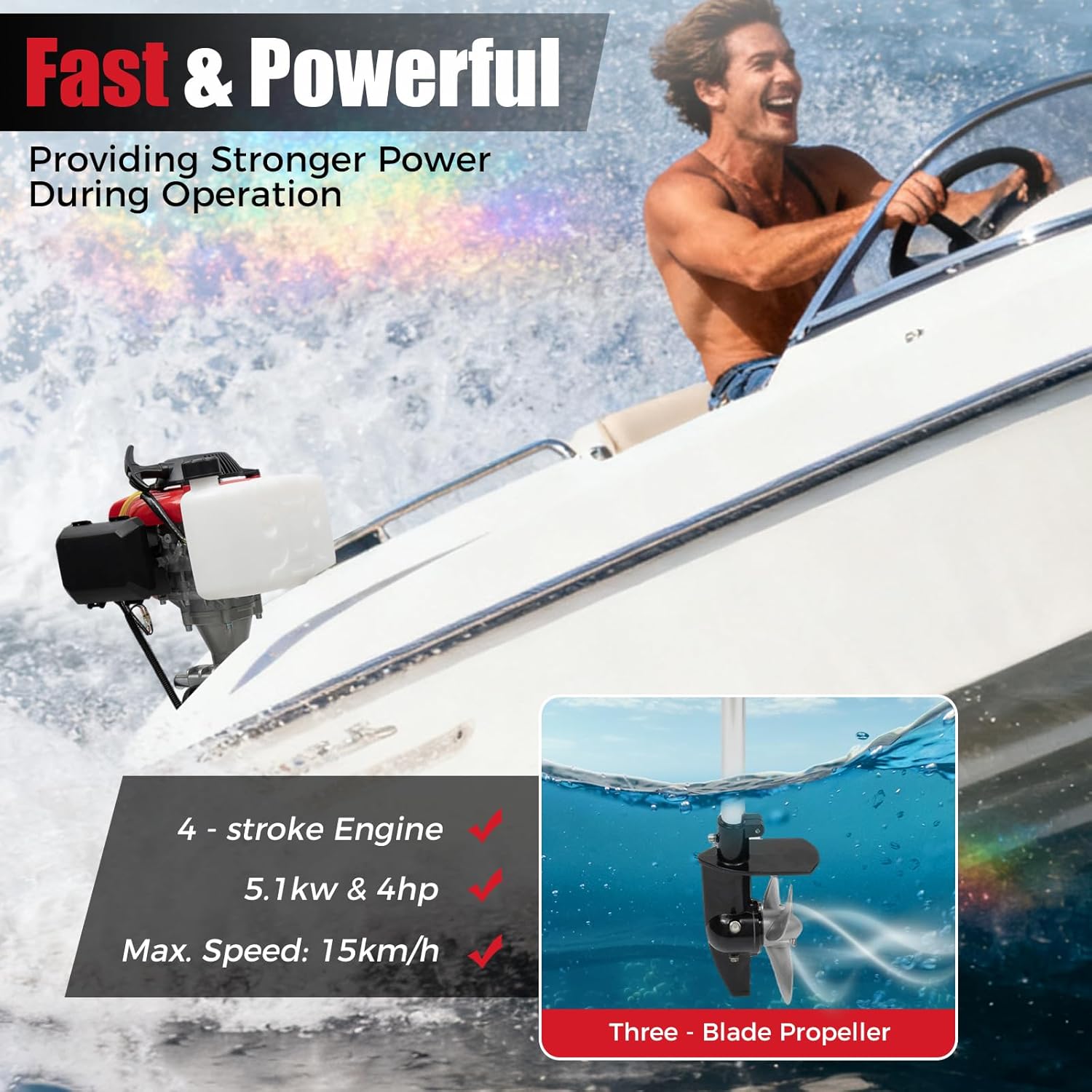 محرك خارجي بقوة 4 حصان، محرك ق - مراجعة Fishing Boat Outboard Motor وسعره