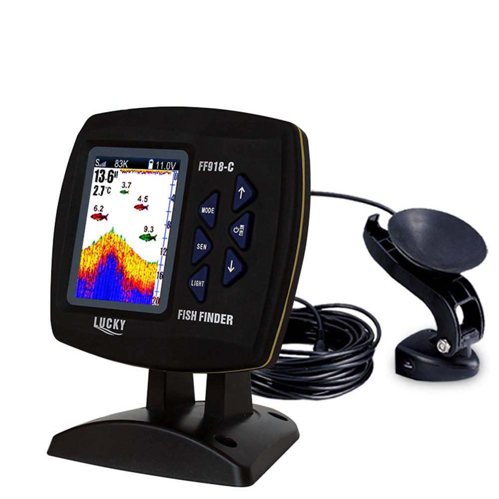 مكتشف سمك سلكي ثنائي التردد ،  - مراجعة Fishing Boat Depth Finder وسعره