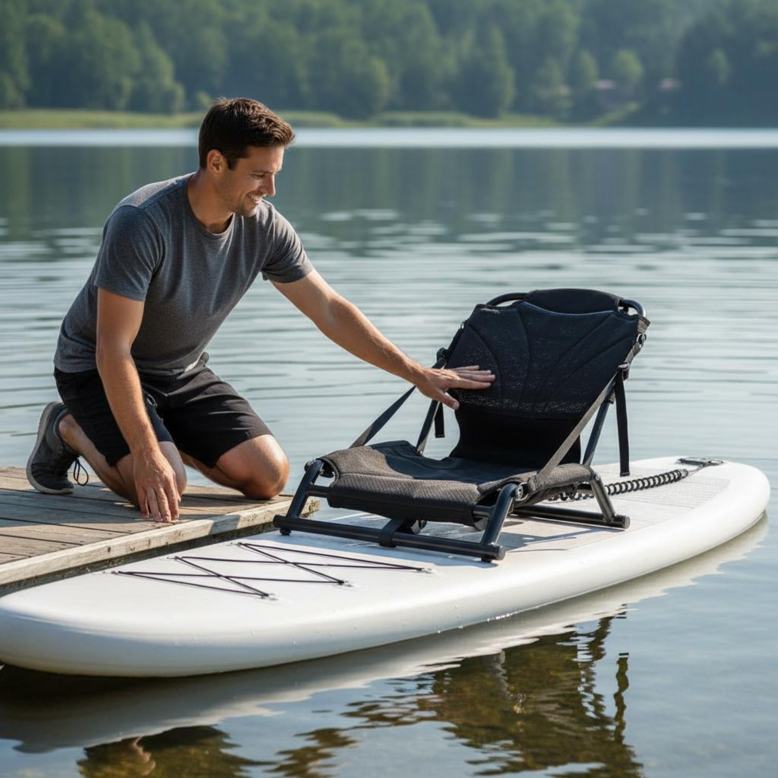 مقعد كاياك بمسند ظهر شبكي مسام - مراجعة Fishing Boat Seat وسعره