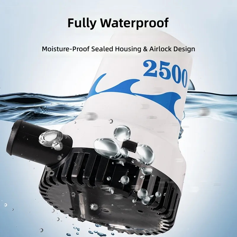 مضخة مياه بحرية غاطسة 12 فولت  - مراجعة Fishing Boat Bilge Pump وسعره