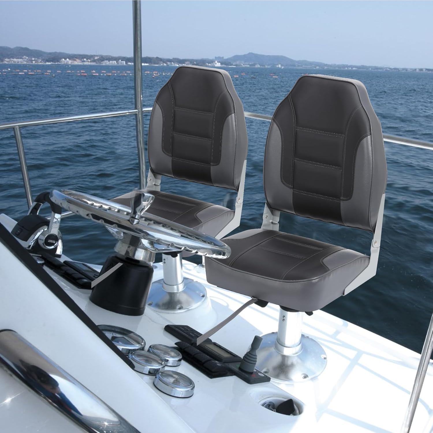 مقعدين قابلين للطي للقوارب، مق - مراجعة Fishing Boat Seat وسعره