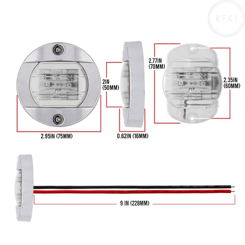 لليخوت سفينة الصيد 12 فولت/24  - مراجعة Fishing Boat Navigation Light وسعره